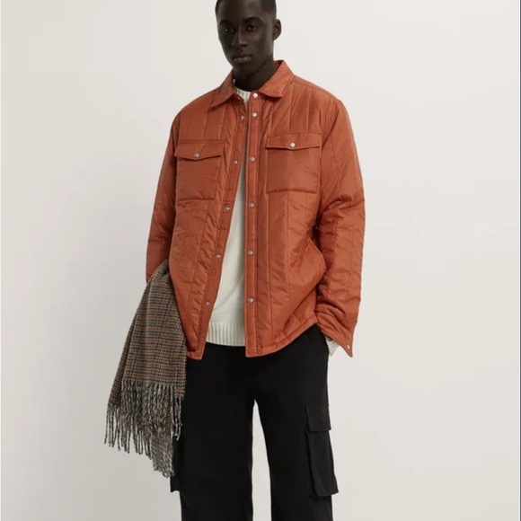 RARE High Quality Zara Man’s Quilted Shirt Jacket Shacket Pockets, lightweight L - Picture 3 of 13